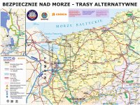 mapa zachodniopomorskiego-trasa alternatywna nad morze